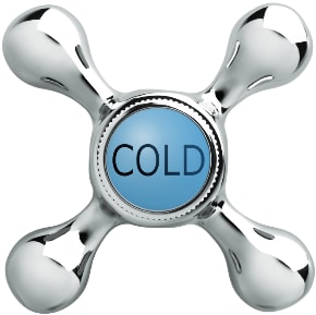 Photograph of a cold water tap.