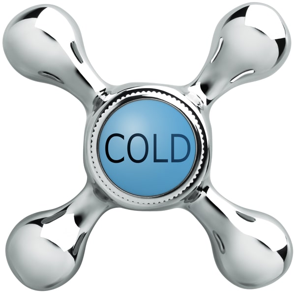 Photograph of a cold water tap.