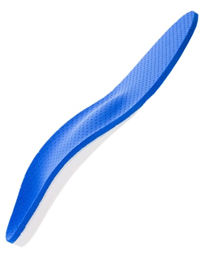 Photo of a single blue orthoses isolated on white.