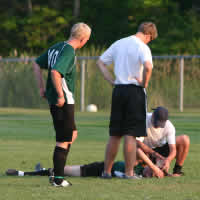 Muscle strains are particularly common in the thigh and groin in soccer, ultimate, hockey and other fast-moving team sports.