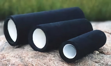 Photograph of a selection of spine rollers, also useful for massage of the hip.